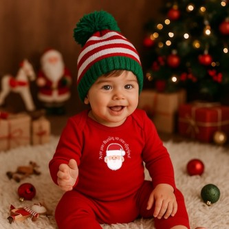 Βρεφικό Χριστουγεννιάτικο Σκουφάκι Xmas cap green whiter red